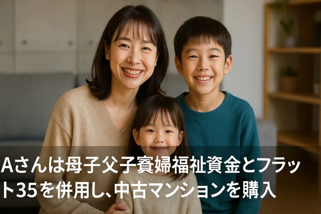 住宅購入に成功した母子家庭Aさん(35歳・子ども2人)