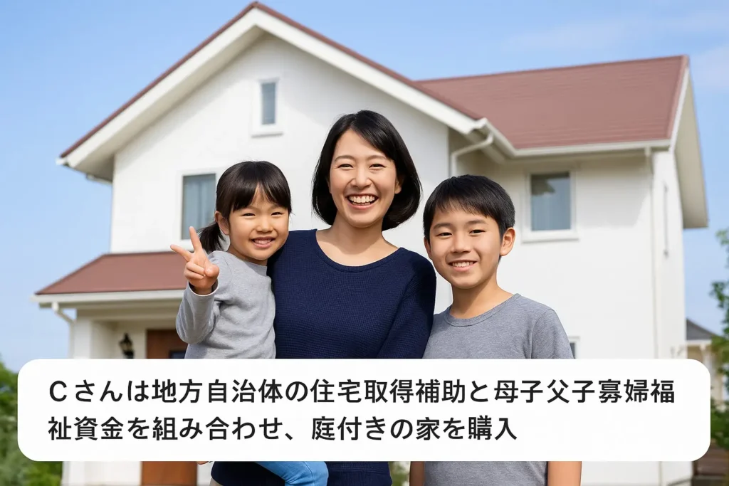地方で補助制度を活用し庭付き一戸建てを購入したCさん(38歳)